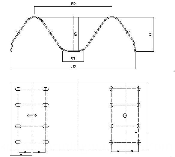 고속도로 가드 레일 성형기 Highway Guardrail Forming Machine